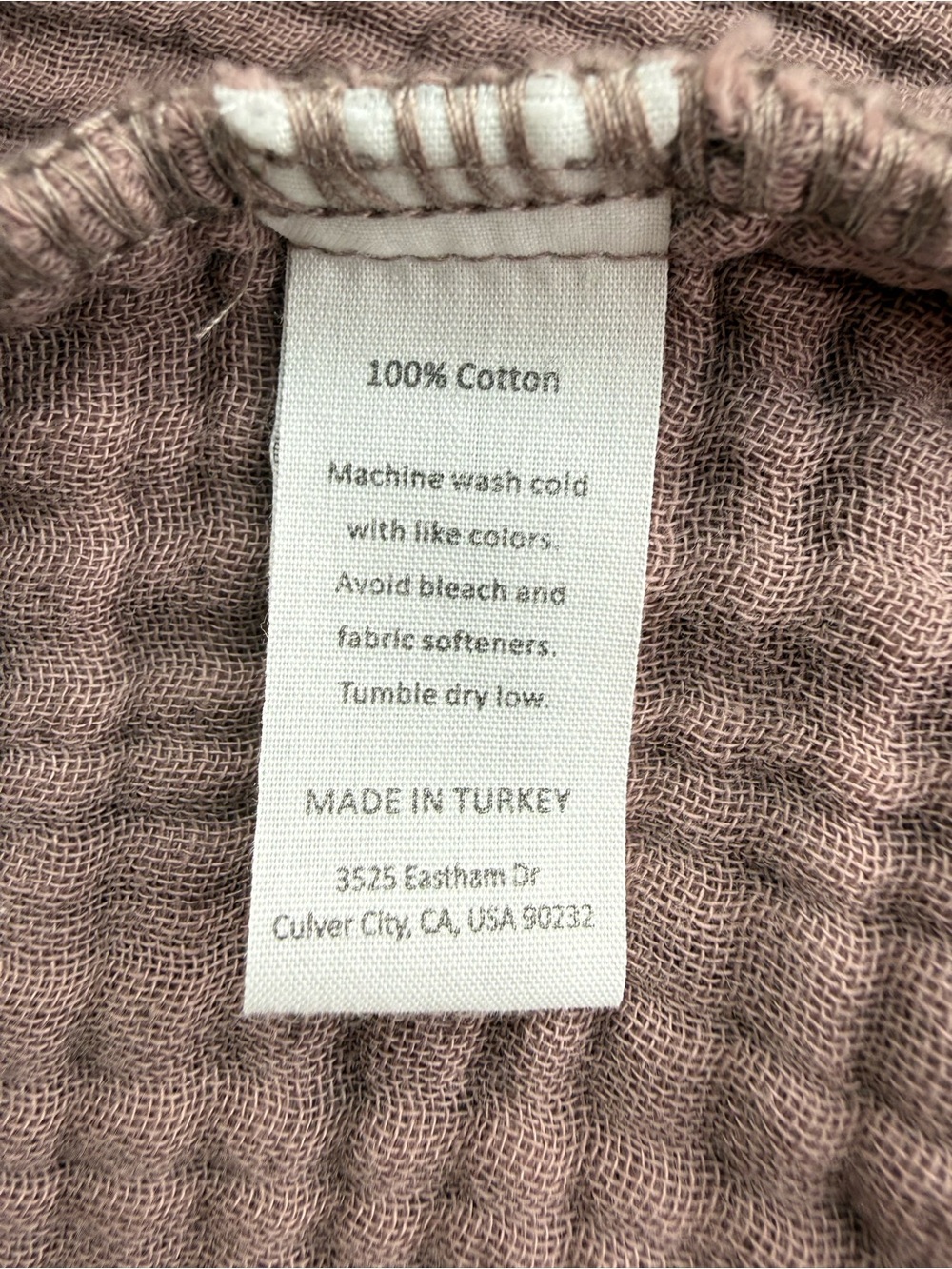 Parachute Robe Waffle Textured Cotton Gauze Kimono Belted 3/4 Sleeve SMALL EUC - Picture 14 of 16